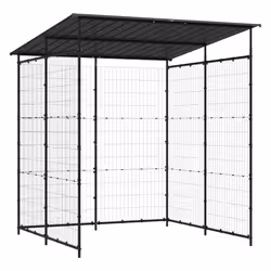 Tettoia per Biciclette 190x190x222 cm in Acciaio Nerocod mxl 95096 - Vista aggiuntiva 2