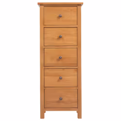 Cassettiera Alta 45x32x110 cm in Legno Massello di Roverecod mxl 94549 - Vista aggiuntiva 2