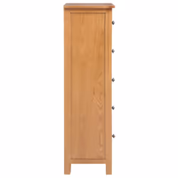 Cassettiera Alta 45x32x110 cm in Legno Massello di Roverecod mxl 94549 - Vista aggiuntiva 3