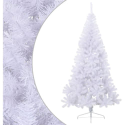 Vidaxl - Albero di Natale Artificiale Metà con Supporto Bianco 210cm pvc