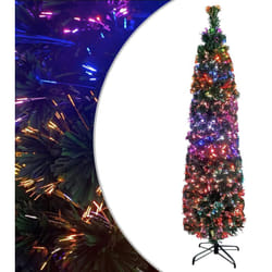 Albero Natale Artificiale, Albero effetto Realistico Sottile Supporto 240 cm Fibra Ottica Vidaxl