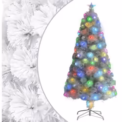 Questo bellissimo albero di Natale artificiale con illuminazione a LED e fibra di vetro sarà il fulcro delle vostre decorazio ...
