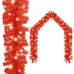Vidaxl - Decorazione Natalizia, Ghirlanda Natalizia con Luci a led 20 m Rosso 6613