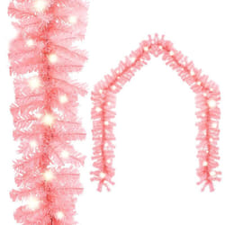 Vidaxl - Decorazione Natalizia, Ghirlanda Natalizia con Luci a led 5 m Rosa 7441