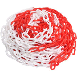 vidaXL Catena Segnaletica Rossa e Bianca 30 m Ø4 mm in Plastica