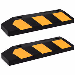 vidaXL Delimitatori di Parcheggio Riflettenti 2 pz 56x15x10cm in Gomma - Vista aggiuntiva 2