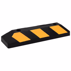 vidaXL Delimitatori di Parcheggio Riflettenti 2 pz 56x15x10cm in Gomma - Vista aggiuntiva 3