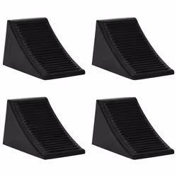 vidaXL Cunei Ferma Ruota 4 pz 16x9x9 cm Gomma - Vista aggiuntiva 2
