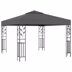 vidaXL Gazebo con Stringa di Luci LED 3x3 m Antracite - Vista aggiuntiva 3