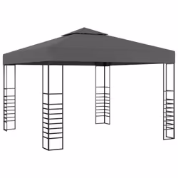 vidaXL Gazebo da Giardino con Luci LED a Stringa 3x3 m Antracite - Vista aggiuntiva 3