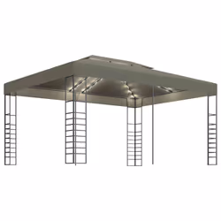 Gazebo con Luci LED a Stringa 3x4 m Grigio Talpacod mxl 72719 - Vista aggiuntiva 2