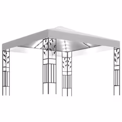 vidaXL Gazebo con Luci LED a Stringa 3x3 m Bianco - Vista aggiuntiva 2