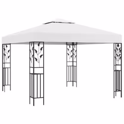 vidaXL Gazebo con Luci LED a Stringa 3x3 m Bianco - Vista aggiuntiva 3
