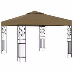 vidaXL Gazebo con Luci LED a Stringa 3x3 m Grigio Talpa - Vista aggiuntiva 3