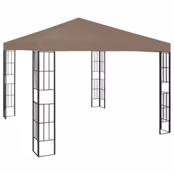 vidaXL Gazebo con Luci a Stringa LED 3x3 m Grigio Talpa - Vista aggiuntiva 3