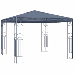 vidaXL Gazebo con Stringa di Luci LED 300x300 cm Antracite - Vista aggiuntiva 3