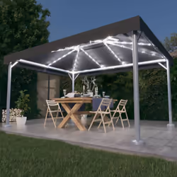Questo gazebo, caratterizzato da un design classico ed elegante, fornirà l'ombra necessaria durante gli eventi all'aperto com ...