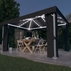 Questo elegante gazebo trasformerà sicuramente il vostro giardino in un punto focale sofisticato e funzionale! È progettato p ...