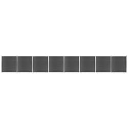 Vidaxl - Set Pannelli di Recinzione in wpc 1391x186 cm Nero