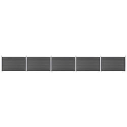 Vidaxl - Set Pannelli di Recinzione in wpc 872x105 cm Nero