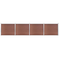 Vidaxl - Set Pannelli di Recinzione in wpc 699x146 cm Marrone