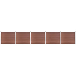 Vidaxl - Set Pannelli di Recinzione in wpc 872x146 cm Marrone