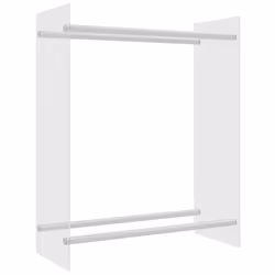 vidaXL Porta Legna Trasparente 80x35x100 cm in Vetro Temperato - Vista aggiuntiva 2