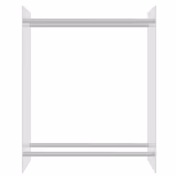 vidaXL Porta Legna Trasparente 80x35x100 cm in Vetro Temperato - Vista aggiuntiva 3