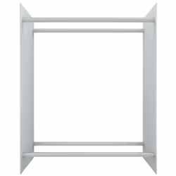 vidaXL Porta Legna Bianco 80x35x100 cm in Vetro Temperato - Vista aggiuntiva 3