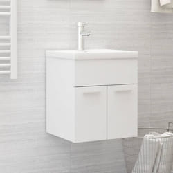 Mobile Bagno con Lavabo Integrato Bianco in Legno Multistrato Vidaxl 7992