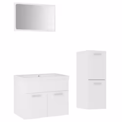 Set Mobili da Bagno Bianco in Truciolatocod mxl 96716 - Vista aggiuntiva 2