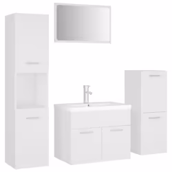 Set Mobili da Bagno Bianco in Truciolatocod mxl 96730 - Vista aggiuntiva 2