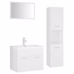 Set Mobili da Bagno Bianco in Truciolatocod mxl 96734 - Vista aggiuntiva 2