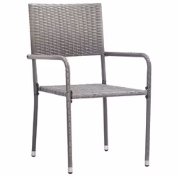 vidaXL Set Mobili da Pranzo per Giardino 3 pz Grigio - Vista aggiuntiva 3