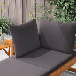 vidaXL Lettino Prendisole con 1 Bracciolo Grigio Scuro Massello Acacia - Vista aggiuntiva 3