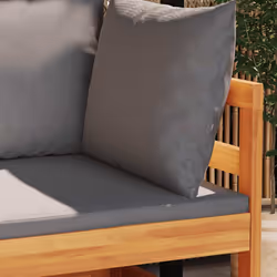 vidaXL Set Divani Giardino 2 pz con Cuscini Grigio Scuro Legno Acacia - Vista aggiuntiva 3