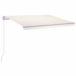 vidaXL Tenda da Sole Retrattile Manuale con LED 300x250 cm Crema - Vista aggiuntiva 2