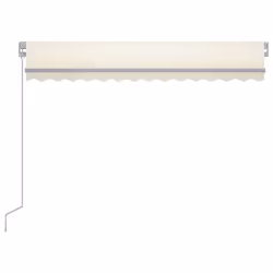 vidaXL Tenda da Sole Retrattile Manuale con LED 300x250 cm Crema - Vista aggiuntiva 3