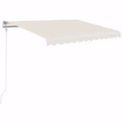 vidaXL Tenda da Sole Retrattile Manuale 350x250 cm Crema - Vista aggiuntiva 2