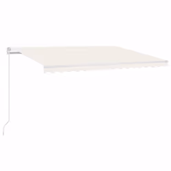 vidaXL Tenda da Sole Retrattile Manuale con LED 400x300 cm Crema - Vista aggiuntiva 2