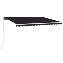 vidaXL Tenda da Sole Retrattile Manuale con LED 400x300 cm Antracite - Vista aggiuntiva 2