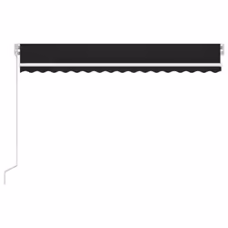 vidaXL Tenda da Sole Retrattile Manuale con LED 400x300 cm Antracite - Vista aggiuntiva 3