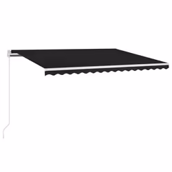 vidaXL Tenda da Sole Retrattile Manuale con LED 450x300 cm Antracite - Vista aggiuntiva 2