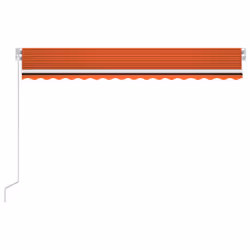 TendaAutomatica Sensore Vento e LED 450x300 cm Arancio Marronecod mxl 72634 - Vista aggiuntiva 3