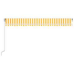 vidaXL Tenda da Sole Retrattile Manuale 500x300cm Giallo e Bianco - Vista aggiuntiva 3