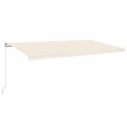 vidaXL Tenda da Sole Retrattile Manuale con LED 600x300 cm Crema - Vista aggiuntiva 2
