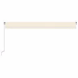 vidaXL Tenda da Sole Retrattile Manuale con LED 600x300 cm Crema - Vista aggiuntiva 3