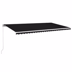 vidaXL Tenda da Sole Retrattile Manuale con LED 600x300 cm Antracite - Vista aggiuntiva 2