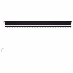 vidaXL Tenda da Sole Retrattile Manuale con LED 600x300 cm Antracite - Vista aggiuntiva 3