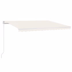 vidaXL Tenda da Sole Retrattile Manuale 400x350 cm Crema - Vista aggiuntiva 2